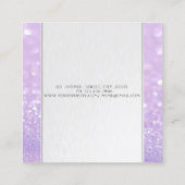 Moderne strepen, Glittery Bokeh Vierkante Visitekaartje (Achterkant)