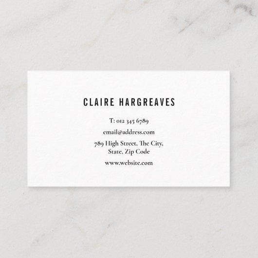 Moderne Strepen Gouden Hart Professioneel Visitekaartje (Achterkant)