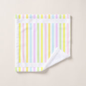 Moderne strepen in veelkleurige pastelkleuren bad handdoek (Wasdoekje)