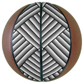 Moderne strepen in zwart, wit en grijs - koel basketbal (Verticaal)