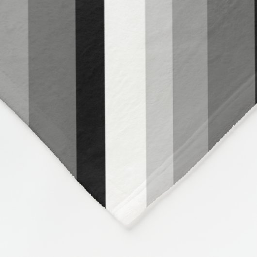 Moderne strepen in zwart, wit en grijs - koel fleece deken (Hoek)