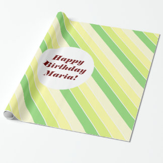 Moderne strepen, kalkgroene tafelblad cadeaupapier
