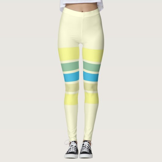 Moderne strepen kunst leggings (Voorkant)