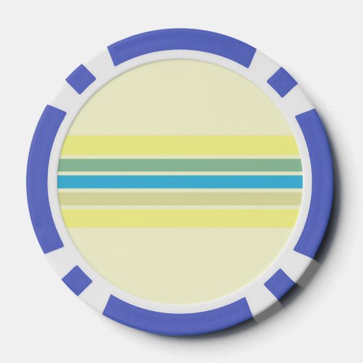 Moderne strepen kunst poker chips (Achterkant)