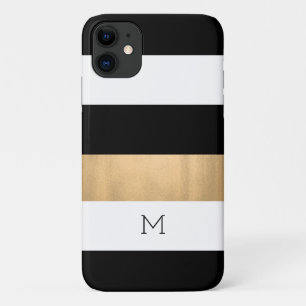 Moderne strepen, monogmed iPhone 11 hoesje