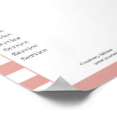 Moderne Strepen Salon Prijslijst Poster (Hoek)