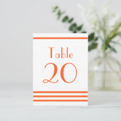 Moderne strepen tafelnummers (Sinaasappel) (Staand voorkant)