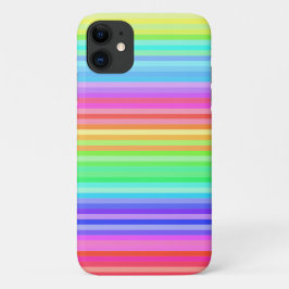 Moderne strepen voor heldere regenboog iPhone 11 hoesje