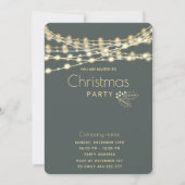 Moderne string lichten corporate kerstfeest kaart (Voorkant)