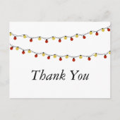 Moderne string lichten, rood en gouden bruiloft Da Briefkaart (Voorkant)