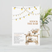 Moderne String Lights Stock De Bar Paar Douche Kaart (Staand voorkant)