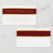 MODERNE STRIP band eenvoudig stijlvol donkerrood g Visitekaartje (Voorkant / Achterkant)