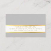 MODERNE STRIP skinny band eenvoudig gelikt grijs g Visitekaartje (Achterkant)