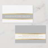 MODERNE STRIP skinny band eenvoudig gelikt grijs g Visitekaartje (Voorkant / Achterkant)