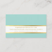 MODERNE STRIP skinny band eenvoudige slick mint go Visitekaartje (Achterkant)