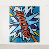 Moderne Stripboek Pop Art BOOM Wandtapijt Wandkleed (Voorkant)