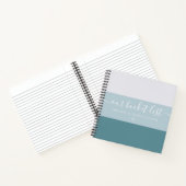 Moderne stripe onze Bucket List Couple Keepomwille Notitieboek (Binnen)