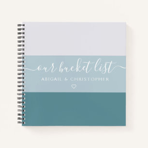 Moderne stripe onze Bucket List Couple Keepomwille Notitieboek
