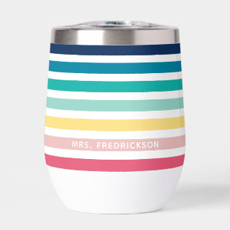 MODERNE STRIPED MOTIF élégant pastel arc-en-ciel