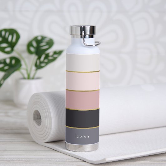 Moderne stripes op maat waterfles (Yoga)