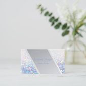 Moderne strips, kleurrijke glittery Bokeh Visitekaartje (Staand voorkant)