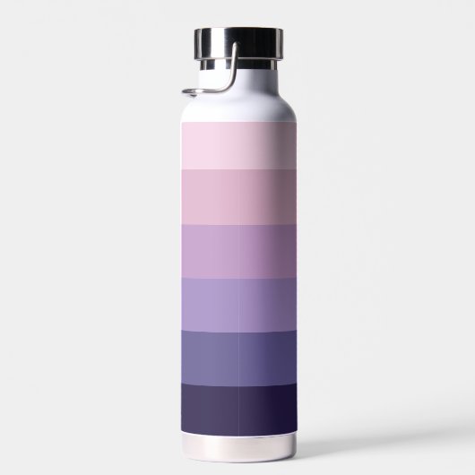 Moderne strips met monogram in Paarse vorm Waterfles (Rechts)