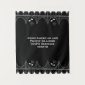 Moderne structurele AAPI-erfgoedtafelloper Wandkleed (Voorkant)