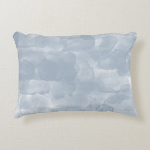 Moderne Stusty Blue Waterverf Brush Strokes Accent Kussen