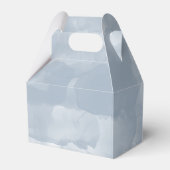 Moderne Stusty Blue Waterverf Brush Strokes Bedankdoosjes (Achterkant)