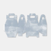 Moderne Stusty Blue Waterverf Brush Strokes Bedankdoosjes (Uitgevouwen)