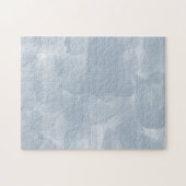 Moderne Stusty Blue Waterverf Brush Strokes Legpuzzel (Horizontaal)