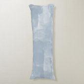 Moderne Stusty Blue Waterverf Brush Strokes Lichaamskussen (Voorkant Verticaal)