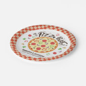 Moderne Style Pizza Party Papieren Bordje (Gekanteld)
