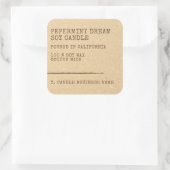 Moderne Style simple Beige Kraft Étiquette de boug (Sac)