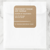 Moderne Style simple Brown Kraft Étiquette de boug (Sac)