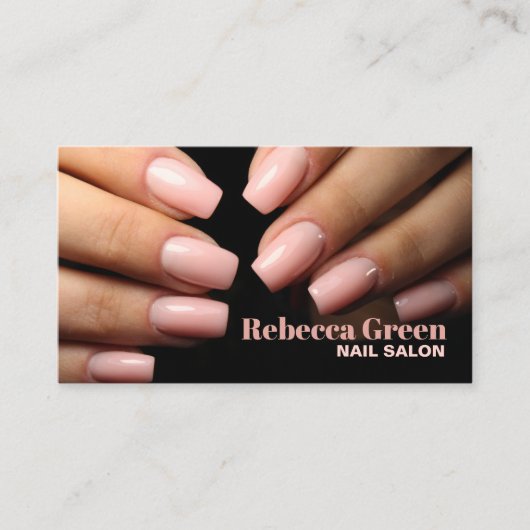 Moderne Stylist Manicurist Nail Artist Nail Salon Visitekaartje (Voorkant)