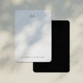 Moderne subtiele monogramkaart voor Initiaal en na Notitiekaartje