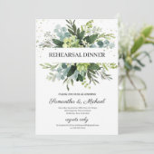 Moderne Succulent gebladerte bloemblaadjes repetit Kaart (Staand voorkant)