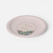 Moderne Succulenten Bruiloft of Bruidsmeisjesfeest Papieren Bordje (Gekanteld)