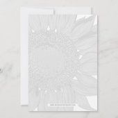 Moderne SunFlower Wedding-uitnodigingen Kaart (Achterkant)