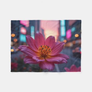 Moderne Sunrise Bloom Fleece Deken