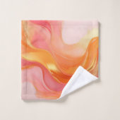 Moderne Sunrise Orange, rose et or (Gant de toilette)