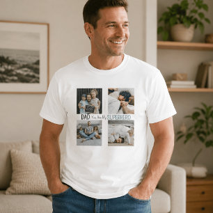 Moderne Superhelden-Familie Foto T-shirt voor Vade