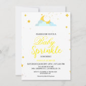 Moderne sur la lune invitation à la douche pour bé (Devant)