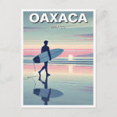 Moderne Surfer Sunset Oaxaca Mexico Briefkaart (Voorkant)