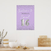 Moderne Sweet 16 Affiches de bienvenue Lavande (Cuisine)