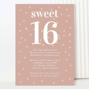 Moderne Sweet 16 Anniversaire Fête Invitation