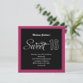 Moderne Sweet 16 Invitations (couleur personnalisa (Debout devant)