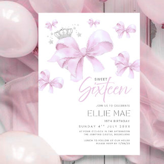 Moderne Sweet Sixteen Verjaardag, Roze 16e Kaart