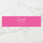 Moderne Sweet Zestien hete roze meisjes 16e verjaa Waterfles Etiket (Enkel label)